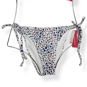 Xhilaration Multi Colored Leopard Print High Leg Large Juniors (11-13)